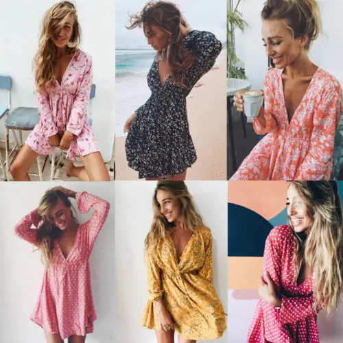 2018 Stylish Summer Womens V-Neck Casual Floral Long Sleeve Dress Princess Elegant Evening Party Beach Sundress
2018 Stylish Summer Womens V-Neck Casual Floral Long Sleeve Dress Princess Elegant Evening Party Beach Sundress