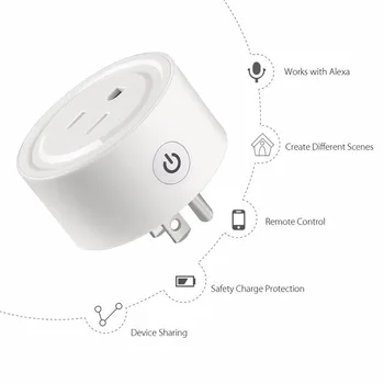 2pcs Round Shape Mini Smart Socket Wireless WiFi Power Plug APP Remote Control Timing Switch Socket for Home Automation System
2pcs Round Shape Mini Smart Socket Wireless WiFi Power Plug APP Remote Control Timing Switch Socket for Home Automation System