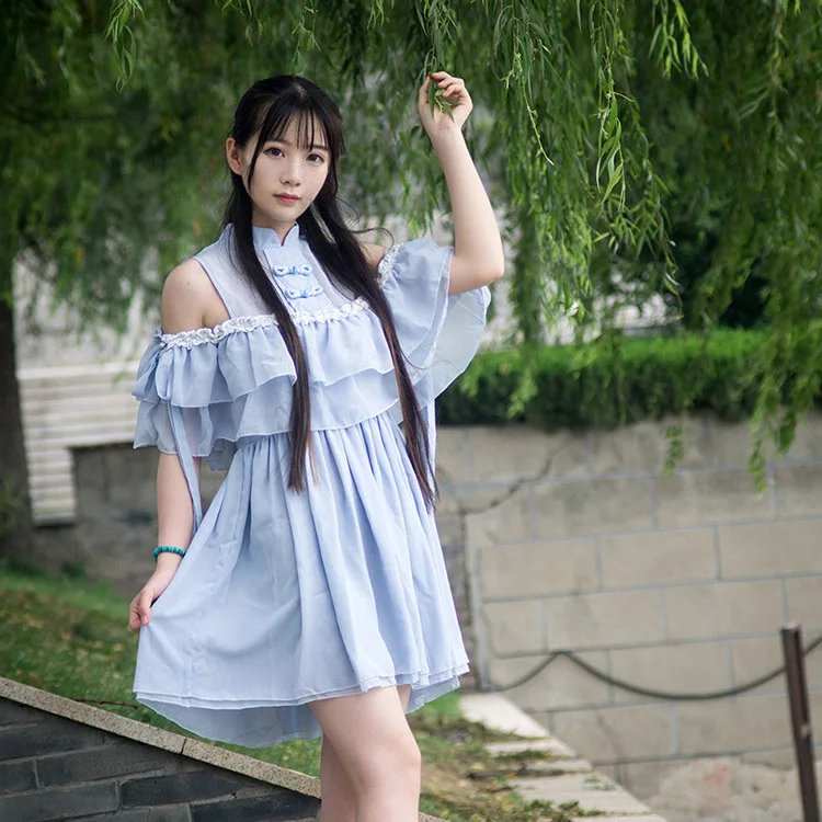 Gentle blue purple dress Mint cake Stacking elements strapless Chiffon Dresses with Style buckle
Gentle blue purple dress Mint cake Stacking elements strapless Chiffon Dresses with Style buckle
