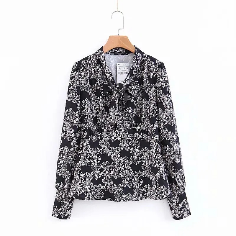 2019 women vintage hearts print casual smock blouse shirts women long sleeve bow collar chic blusas brand business tops LS2885
2019 women vintage hearts print casual smock blouse shirts women long sleeve bow collar chic blusas brand business tops LS2885