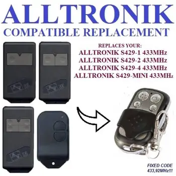 ALLTRONIC S429-1, ALLTRONIC S429-2, S429-4,S429-Mini Universal remote control replacement clone duplicator Fixed code 433.92MHz
ALLTRONIC S429-1, ALLTRONIC S429-2, S429-4,S429-Mini Universal remote control replacement clone duplicator Fixed code 433.92MHz