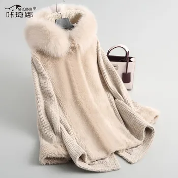 Wool Jacket Real Fur Coat Fox Fur Hooded Korean Autumn Winter Coat Women Clothes 2018 Vintage Slim Manteau Femme Hiver 18065 ZT
Wool Jacket Real Fur Coat Fox Fur Hooded Korean Autumn Winter Coat Women Clothes 2018 Vintage Slim Manteau Femme Hiver 18065 ZT