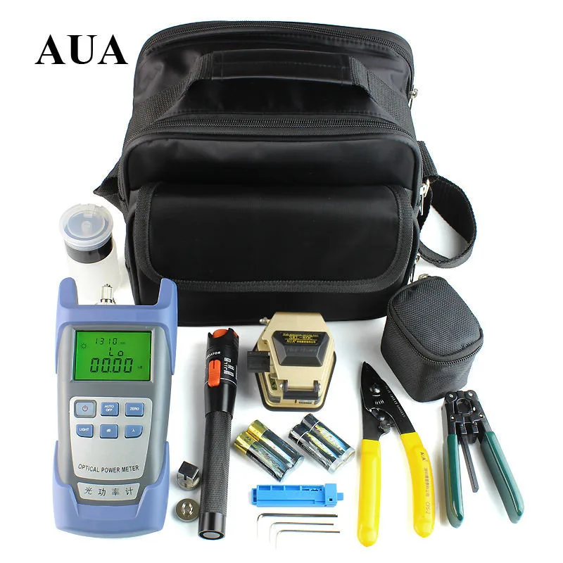 Fiber Optic FTTH Tool Kit with SKL-80C Fiber Cleaver and Optical Power Meter 10Mw Visual Fault Locator Wire stripper
Fiber Optic FTTH Tool Kit with SKL-80C Fiber Cleaver and Optical Power Meter 10Mw Visual Fault Locator Wire stripper
