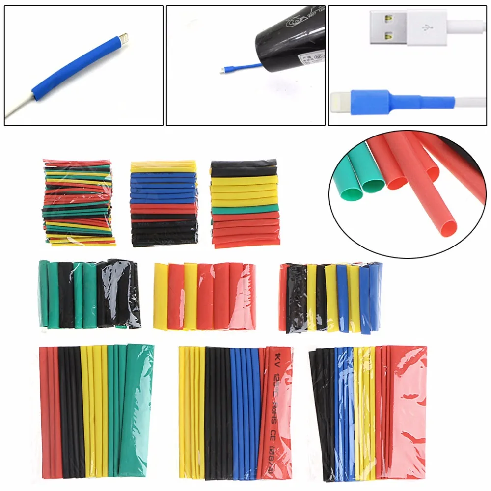 328 Pcs/Set 2:1 Polyolefin Heat Shrink Tubing Tube Sleeve Wrap Wire 8 Size 5 Colors
328 Pcs/Set 2:1 Polyolefin Heat Shrink Tubing Tube Sleeve Wrap Wire 8 Size 5 Colors