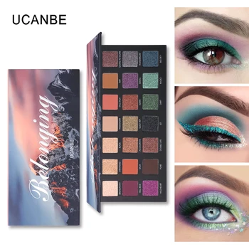 

UCANBE Brand Belonging Shimmer Matte Eyeshadow Makeup Palette 21 Colors Glitter Long Lasting Pigment Eye Shadow Sombras Cosmetic