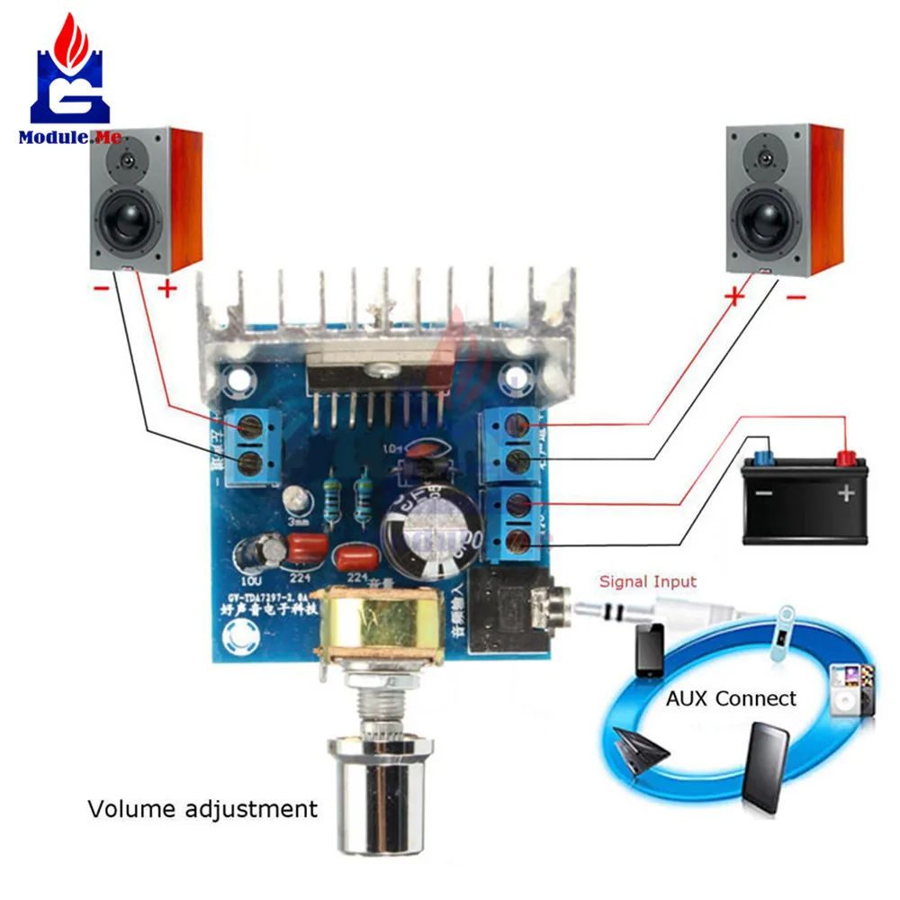 diymore TDA7297 DC 9-15V 2x15W Digital Audio Amplifier Module Dual-Channel Amplifier Board with Potentiometer 3.5mm Audio Jack
diymore TDA7297 DC 9-15V 2x15W Digital Audio Amplifier Module Dual-Channel Amplifier Board with Potentiometer 3.5mm Audio Jack