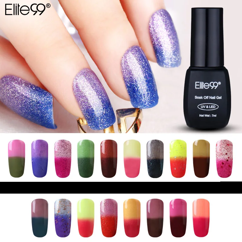 Elite99 100 Colors Thermal Nail Gel Polish 7ml Temperature Color Changing Soak Off UV Gel Lacquer Manicure Nail Art Varnish
Elite99 100 Colors Thermal Nail Gel Polish 7ml Temperature Color Changing Soak Off UV Gel Lacquer Manicure Nail Art Varnish