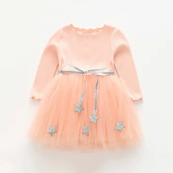 New girl dress autumn girl cotton tutu dress glitter star sash lace dress children's clothing 5 p/l
New girl dress autumn girl cotton tutu dress glitter star sash lace dress children's clothing 5 p/l