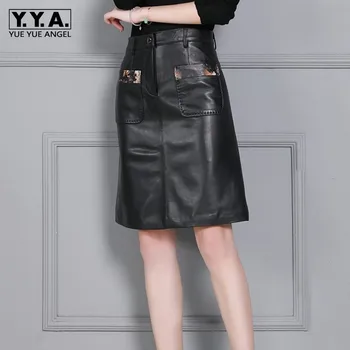 New Fashion Women Knee Length Sheepskin Real Leather Skirts Plus Size High Waist Ladies Slim Fit Korean Office Work Wrap Skirt
New Fashion Women Knee Length Sheepskin Real Leather Skirts Plus Size High Waist Ladies Slim Fit Korean Office Work Wrap Skirt