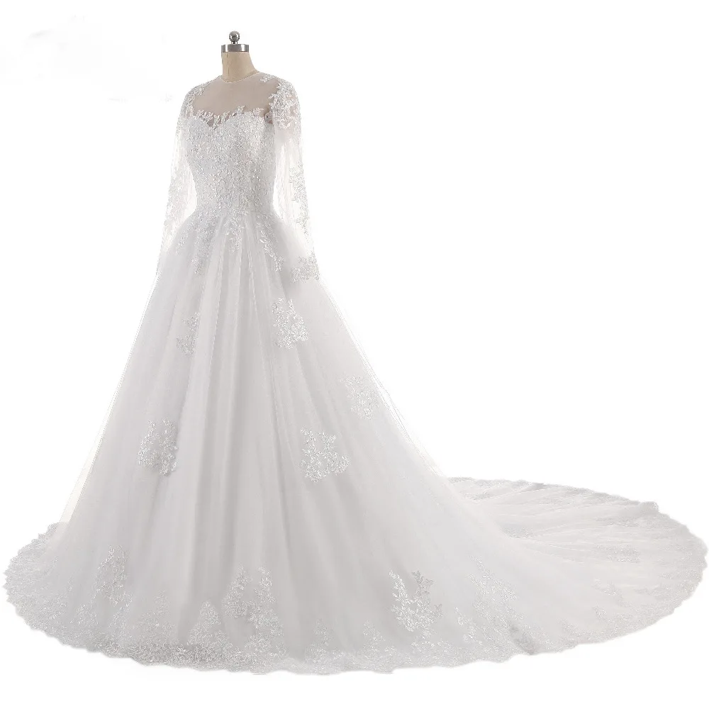 Lover Kiss Vestido De Noiva O-Neck Iusion Back Long Sleeve Wedding Dress Lace Ball Gown Wedding Gowns Custom-Made Wedding Dress 3 Lover Kiss Vestido De Noiva O-Neck Iusion Back Long Sleeve Wedding Dress Lace Ball Gown Wedding Gowns Custom-Made Wedding Dress 3