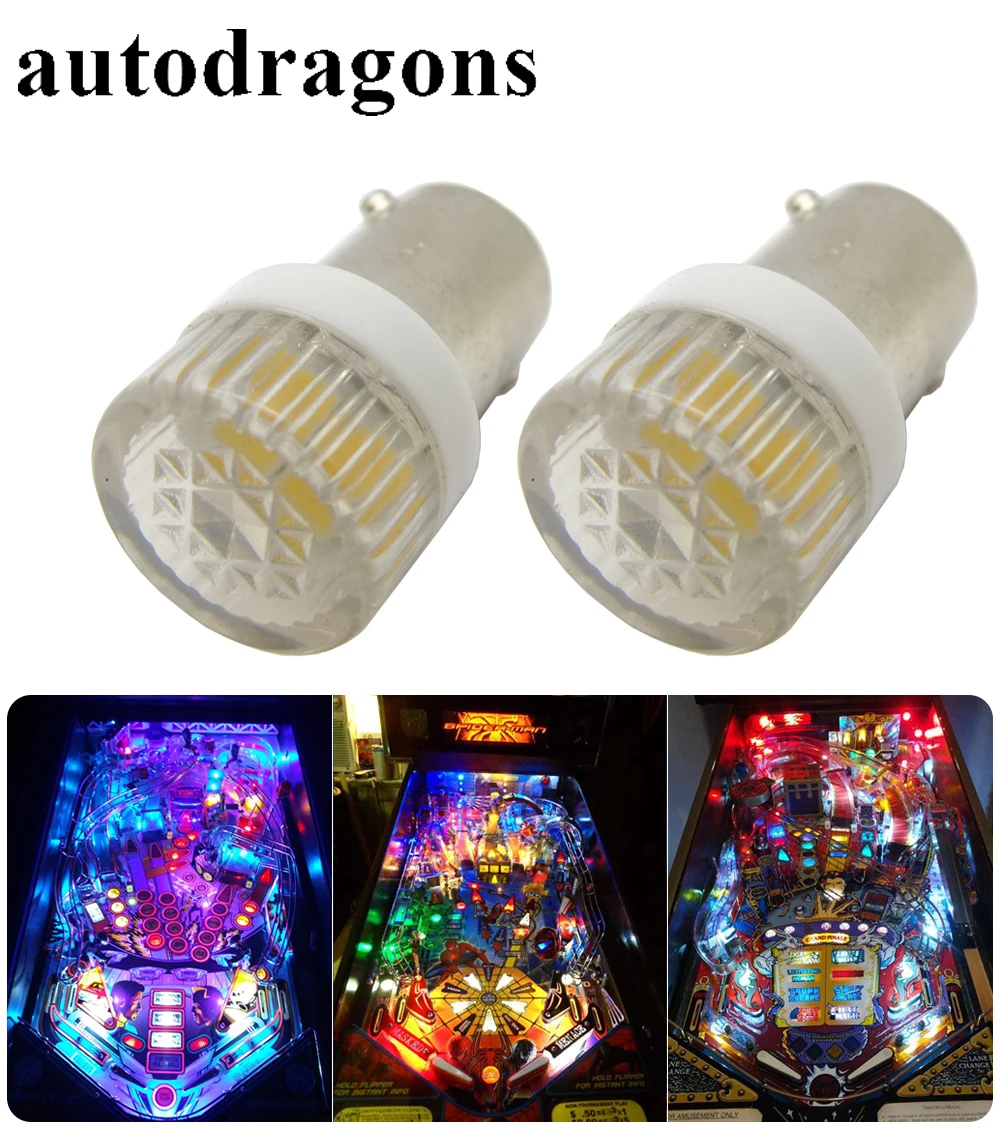 autodragons 100PCS Ba9s #44 Bayonet AC 6V/6.3V 2*5630 SMD+Flat Cap LED Pinball Machine Light Bulb Lamp Super White Non ghosting
autodragons 100PCS Ba9s #44 Bayonet AC 6V/6.3V 2*5630 SMD+Flat Cap LED Pinball Machine Light Bulb Lamp Super White Non ghosting