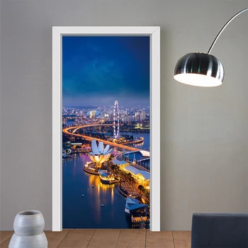 Door Sticker DIY Mural Wallpaper Bridge Light Night Scene Waterproof Self adhesive Door Murals Living Room Home Decor
Door Sticker DIY Mural Wallpaper Bridge Light Night Scene Waterproof Self adhesive Door Murals Living Room Home Decor