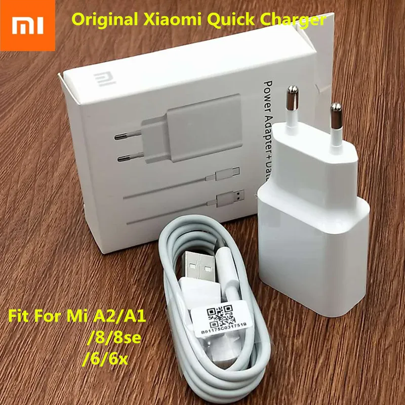 Original Xiaomi Mi6 Quick Wall Charger Fast Charge Adapter +Type-C USB C Cable Data Line For Mi 9 A2 A1 8 SE 6X Max 3 2 Mix 2 3
Original Xiaomi Mi6 Quick Wall Charger Fast Charge Adapter +Type-C USB C Cable Data Line For Mi 9 A2 A1 8 SE 6X Max 3 2 Mix 2 3