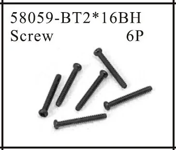 

hsp 58059 BT2*16 BH Screw 1:18 1/18 Model Car Buggy Monster Truck Short Course Truck Spare Parts 94807