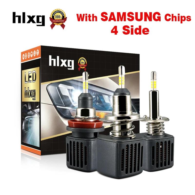 HLXG 2PCS 4 Sides Mini H4 H7 H1 LED Bulbs Car Headlight Kit 40W 10000LM SAMSUNG CHIPS H8 H11 9006 HB4 9005 HB3 12V led Auto Lamp
HLXG 2PCS 4 Sides Mini H4 H7 H1 LED Bulbs Car Headlight Kit 40W 10000LM SAMSUNG CHIPS H8 H11 9006 HB4 9005 HB3 12V led Auto Lamp