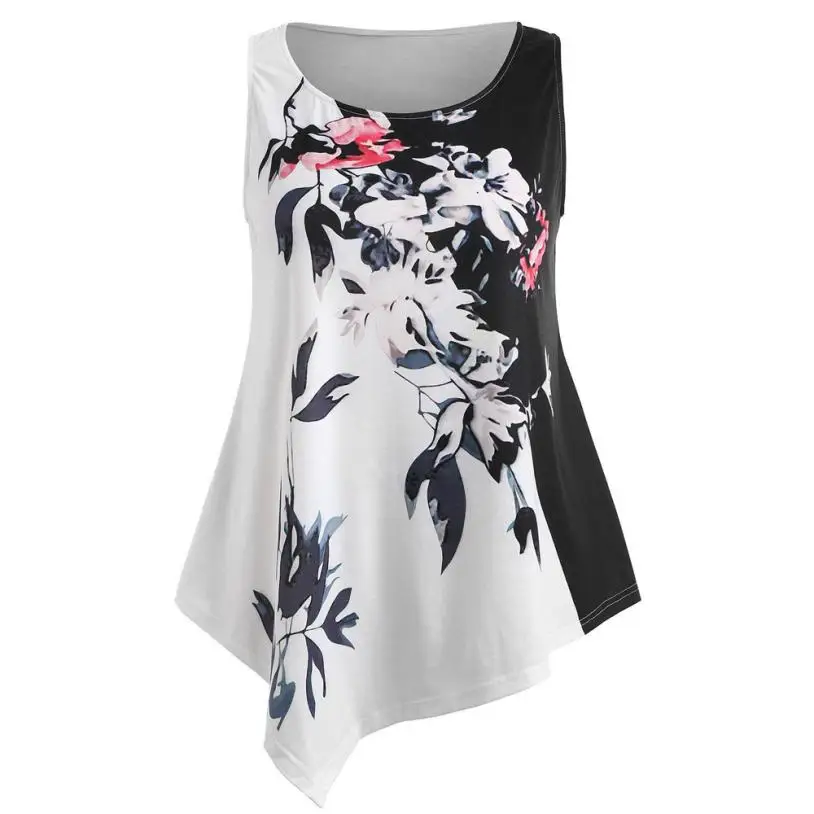 Feitong Plus Size 5XL Women Summer T Shirt Womens Printing O Neck Shirt Sleeveless Casual Ladies Clothes 2018 Inregular Top
Feitong Plus Size 5XL Women Summer T Shirt Womens Printing O Neck Shirt Sleeveless Casual Ladies Clothes 2018 Inregular Top