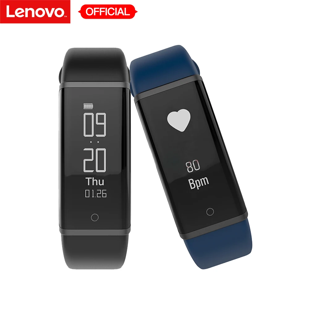 

Lenovo HX03 Smart Wristband Men Women 0.87inch OLED Screen IP68 Life Waterproof Heart Rate Monitor Smart Bracelet Sports Tracker