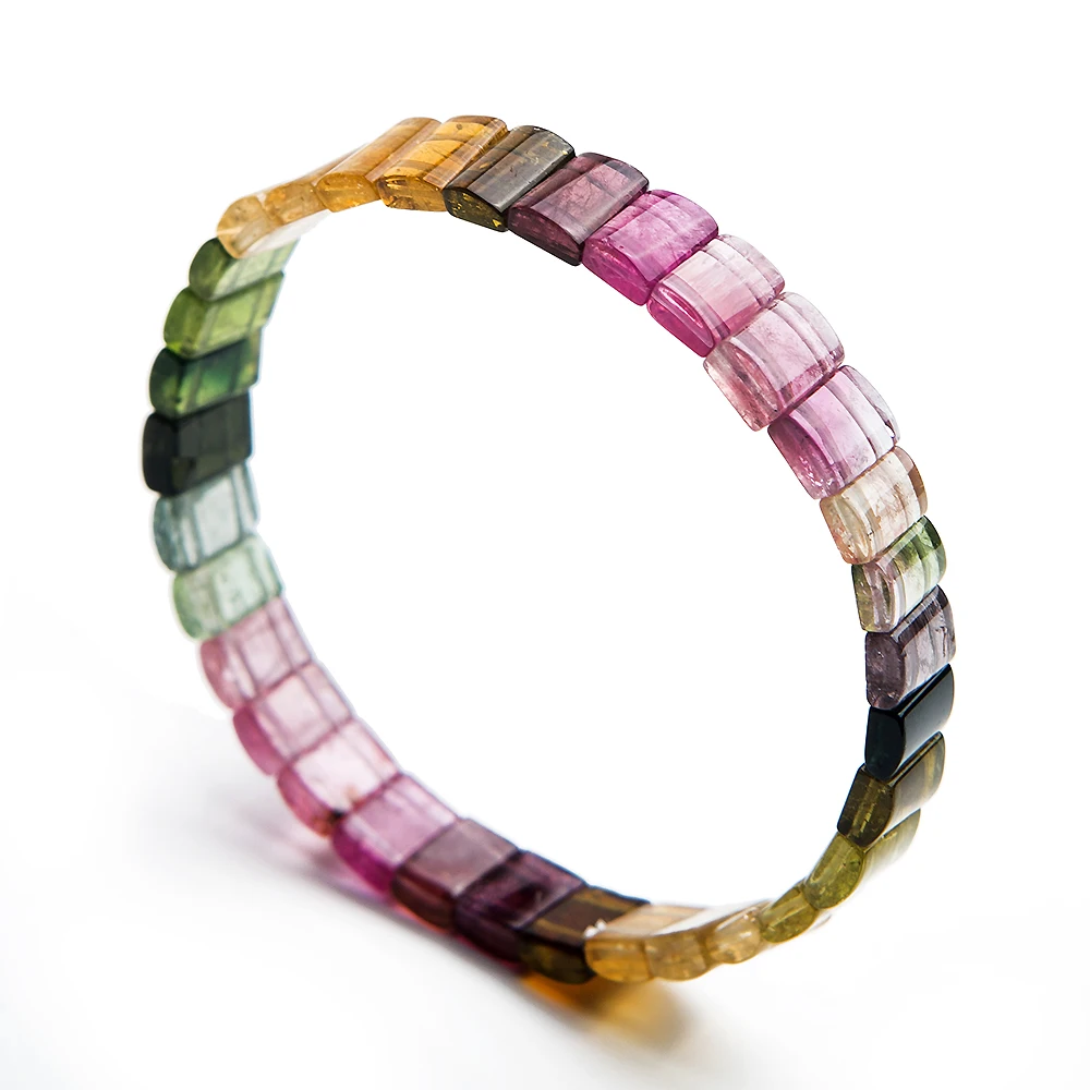 100% Genuine Colorful Natural Watermelon Tourmaline Gemstone Bracelets Women Female 8x3mm Crystal Rectangle Bead Bangle AAAAA
100% Genuine Colorful Natural Watermelon Tourmaline Gemstone Bracelets Women Female 8x3mm Crystal Rectangle Bead Bangle AAAAA