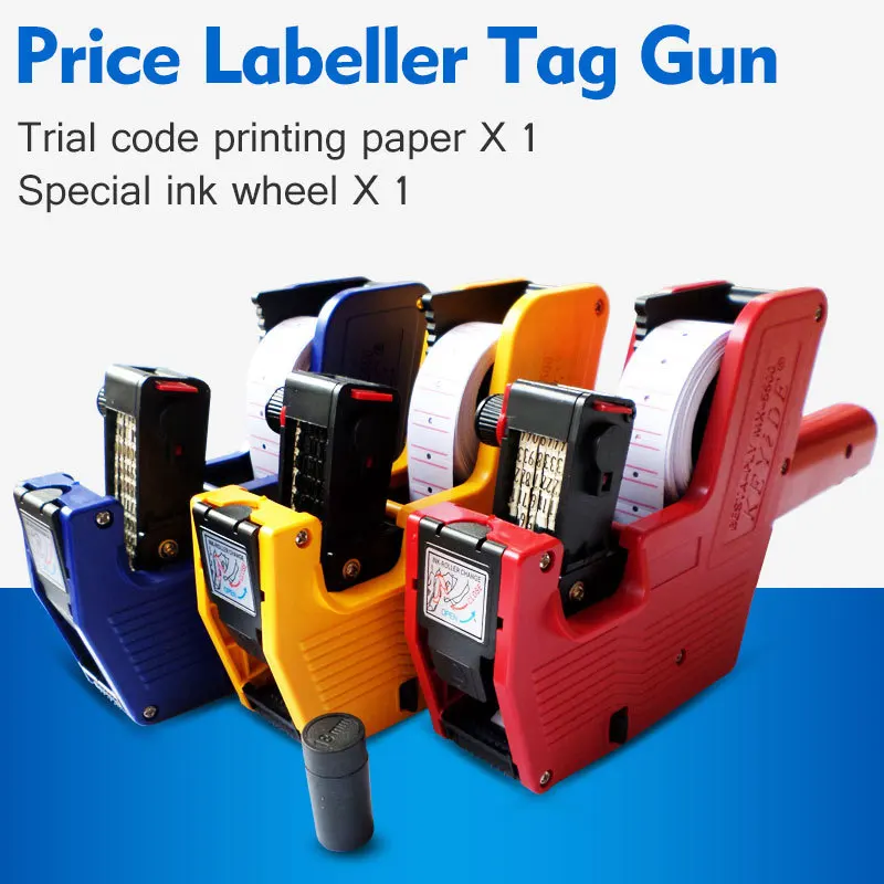 New Price Label Tag Marker Pricing Gun Labeller MX5500 + A roll of trial code printing paper and an ink wheel
New Price Label Tag Marker Pricing Gun Labeller MX5500 + A roll of trial code printing paper and an ink wheel