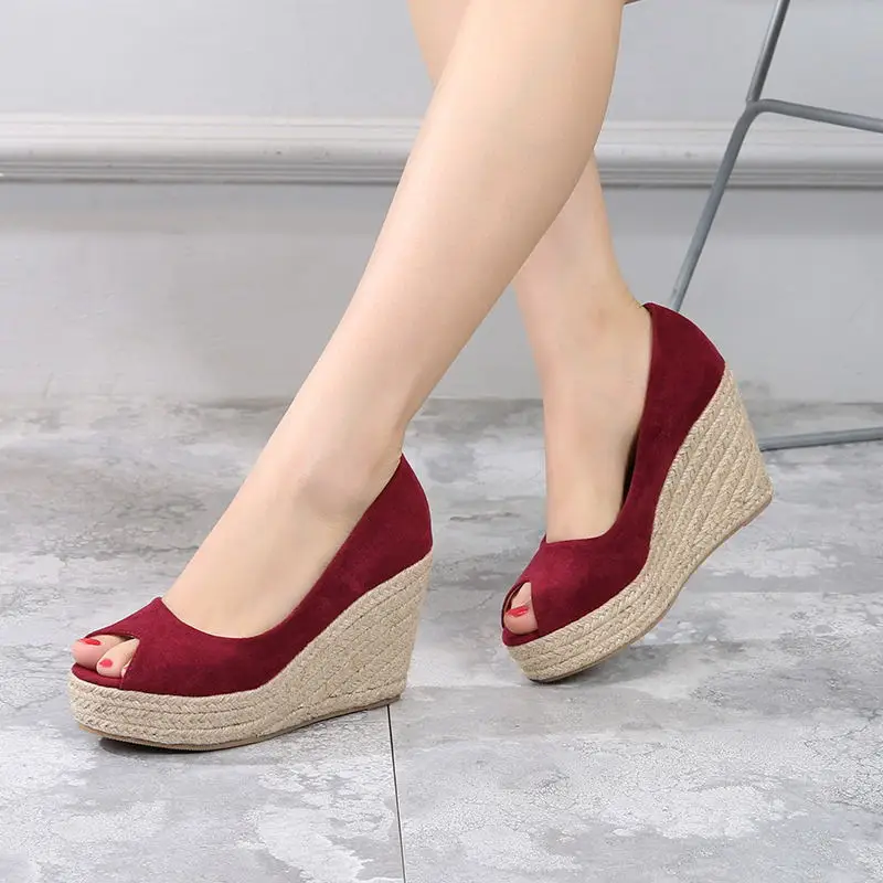 2019 spring and autumn new straw weave fish mouth shoes thick bottom sponge cake with women's shoes
2019 spring and autumn new straw weave fish mouth shoes thick bottom sponge cake with women's shoes