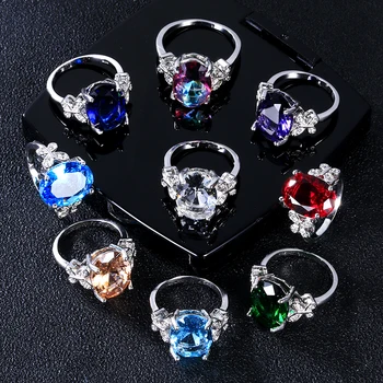 Wholesale Romantic Butterfly Gemstone Fine Jewelry CZ Crystal 925 Silver Ring Women's Bridal Engagement Wedding Rings Size 5-10
Wholesale Romantic Butterfly Gemstone Fine Jewelry CZ Crystal 925 Silver Ring Women's Bridal Engagement Wedding Rings Size 5-10