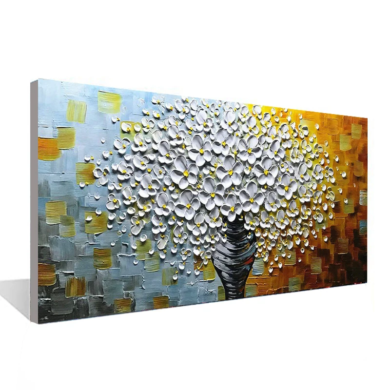 White flower vase hand drawn oil painting canvas painting wall painting living room dining room bedroom decorative painting
White flower vase hand drawn oil painting canvas painting wall painting living room dining room bedroom decorative painting