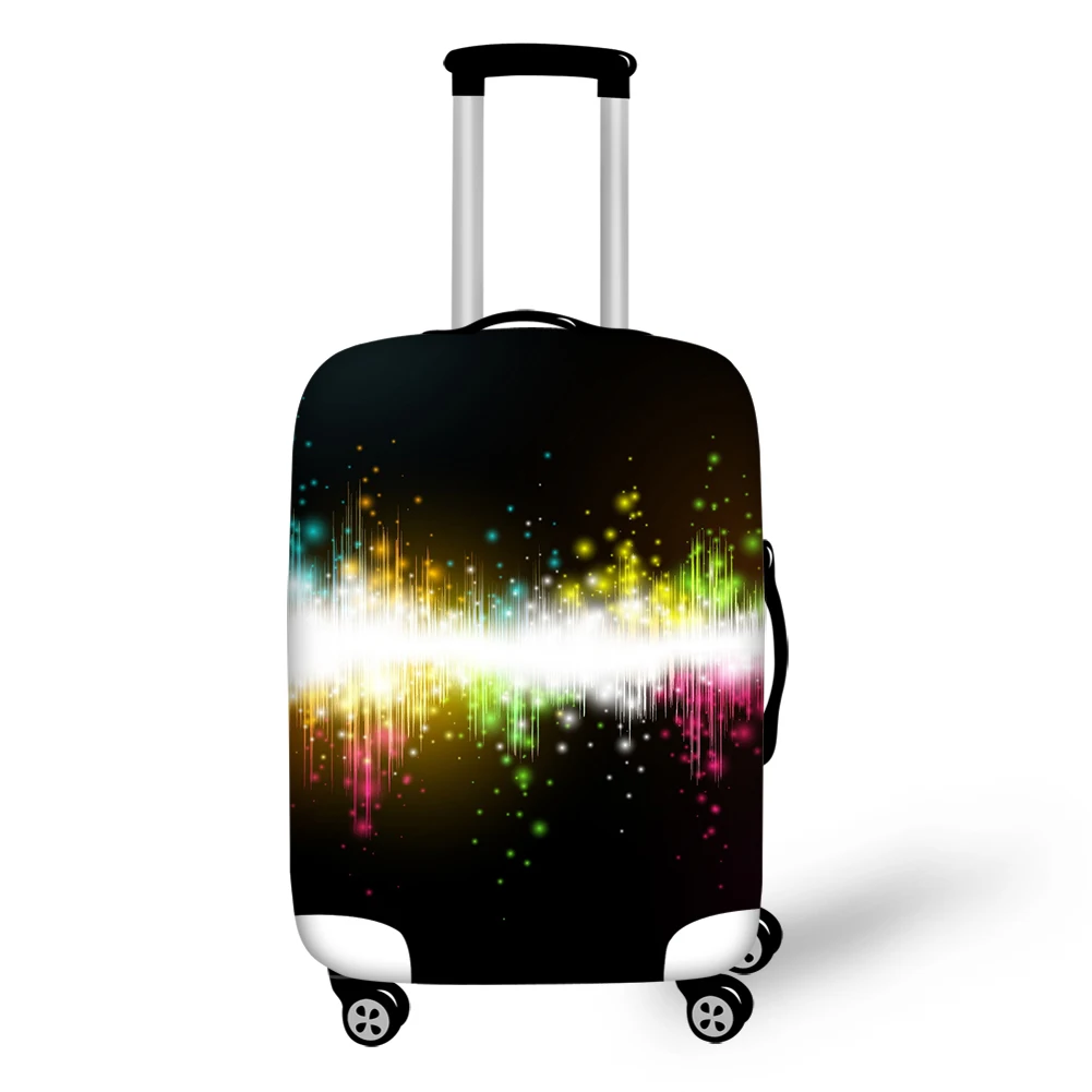 

ELVISWORDS Raibow Color Suitcase Luggages Protective Cover Travel Trolley Case Dustproof Protector S/M/L 3 Size Traveling Cases