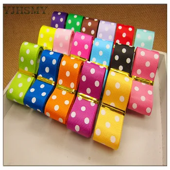 YJHSMY 1" (25mm) 5yard/lot Grosgrain Polka printed Dots ribbon with white dots,DIY hairbow accessories,17 color mix,ZYD018
YJHSMY 1" (25mm) 5yard/lot Grosgrain Polka printed Dots ribbon with white dots,DIY hairbow accessories,17 color mix,ZYD018