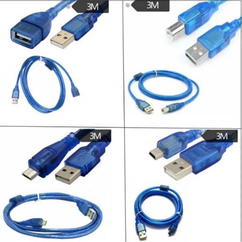 USB standard 2.0 print line USB transparent blue extension cable printer USB male to female computer mobile phone data cable
USB standard 2.0 print line USB transparent blue extension cable printer USB male to female computer mobile phone data cable