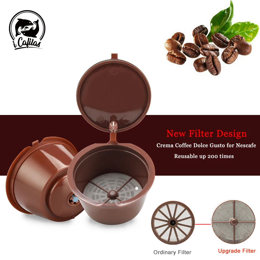 New Upgrade Version Filter Use 100 times Refillable Dolci Gusto coffee Capsule Nescafe Dolce Gusto Reusable Espresso Capsule
New Upgrade Version Filter Use 100 times Refillable Dolci Gusto coffee Capsule Nescafe Dolce Gusto Reusable Espresso Capsule