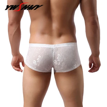 Men's Boxer Shorts Sexy Gay Transparent Lace Underwear Sissy Panties Sexy See Through Boxers shorts Low waist Underpants 2pcs 
Men's Boxer Shorts Sexy Gay Transparent Lace Underwear Sissy Panties Sexy See Through Boxers shorts Low waist Underpants 2pcs
