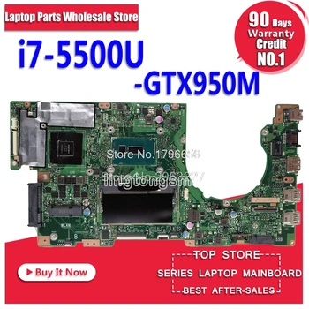 K501LX For Asus K501LN K501LB K501LX A501L K501L V505L mainboard I7-5500U 4G RAM GTX950 video card motherboard Test work 100% OK
K501LX For Asus K501LN K501LB K501LX A501L K501L V505L mainboard I7-5500U 4G RAM GTX950 video card motherboard Test work 100% OK