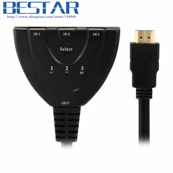 3 Ports HDMI 1.3 Splitter Switcher 3x1 Auto Switch 3-In-1-Out With 50 CM Pigtail Cable
3 Ports HDMI 1.3 Splitter Switcher 3x1 Auto Switch 3-In-1-Out With 50 CM Pigtail Cable