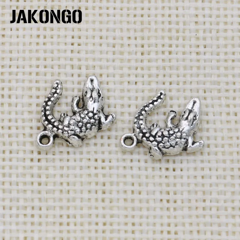JAKONGO Antique Silver Plated Crocodile Charm Pendant for Jewelry Making Bracelet Findings Accessories DIY 17x14mm 20PCS/lot
JAKONGO Antique Silver Plated Crocodile Charm Pendant for Jewelry Making Bracelet Findings Accessories DIY 17x14mm 20PCS/lot