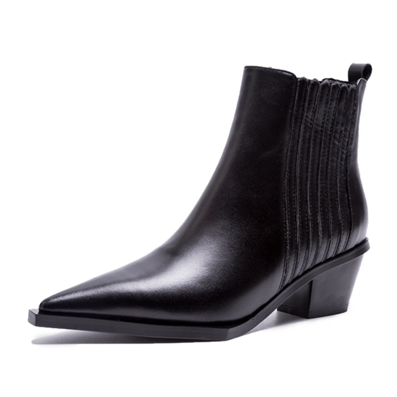 AnmaiRon Women solid pointed toe slip-on short botas mujer lady square heel ankle boots Big size 34-40 ZYL1327
AnmaiRon Women solid pointed toe slip-on short botas mujer lady square heel ankle boots Big size 34-40 ZYL1327