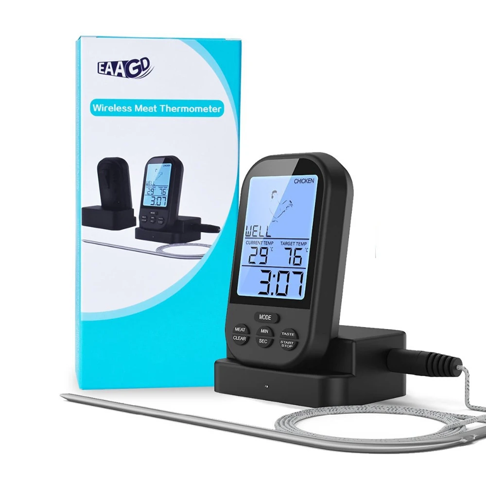 1 Pcs New LCD Wireless Barbecue Timer Kitchen Cooking Thermometer Digital BBQ Probe Meat Termometro Thermometers
1 Pcs New LCD Wireless Barbecue Timer Kitchen Cooking Thermometer Digital BBQ Probe Meat Termometro Thermometers