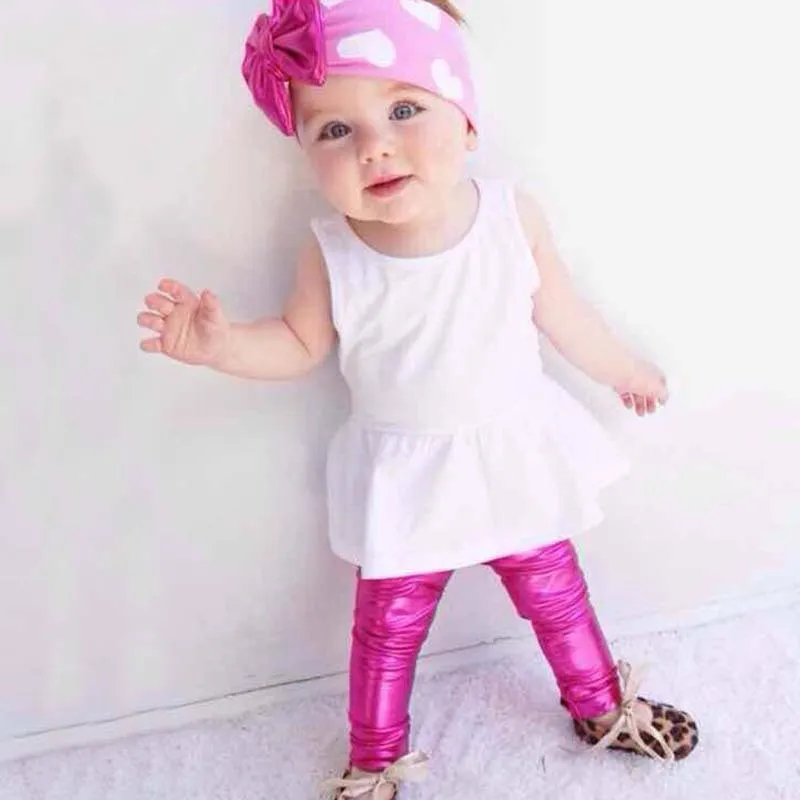 Baby Girls Casual Metallic Leggings Cool Pants Shiny Pants Children Cropped Skinny Clothes 2-8 Years
Baby Girls Casual Metallic Leggings Cool Pants Shiny Pants Children Cropped Skinny Clothes 2-8 Years