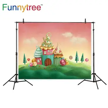 Funnytree photography backdrops Candy bar houses cartoon birthday baby photo sceneries photocall background funds for studio
Funnytree photography backdrops Candy bar houses cartoon birthday baby photo sceneries photocall background funds for studio