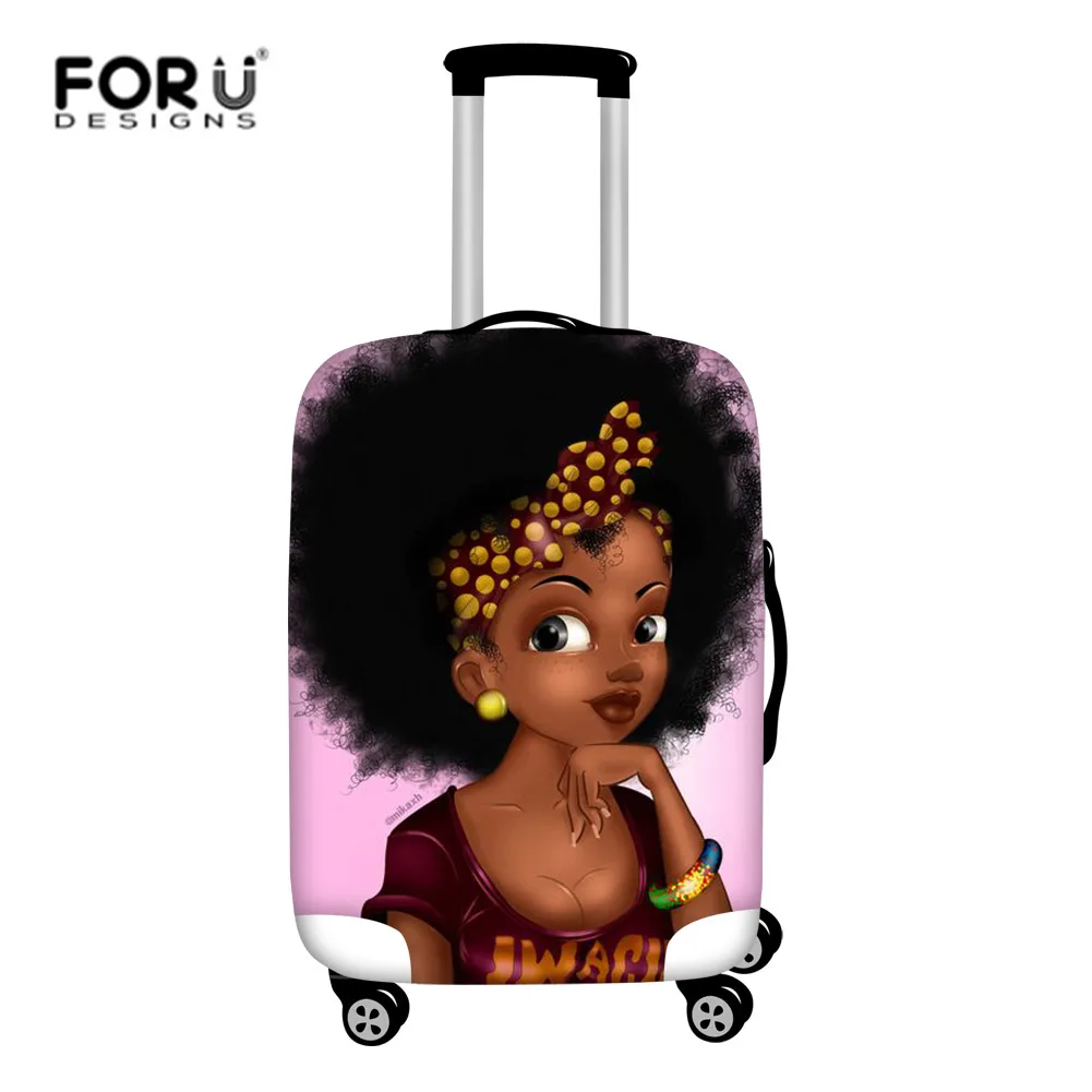 FORUDESIGNS Cute African Girls Travel Luggage Cover Afro Waterproof Suitcase Cover for Kid Creative Trolley Case Dust Rain Cover
FORUDESIGNS Cute African Girls Travel Luggage Cover Afro Waterproof Suitcase Cover for Kid Creative Trolley Case Dust Rain Cover