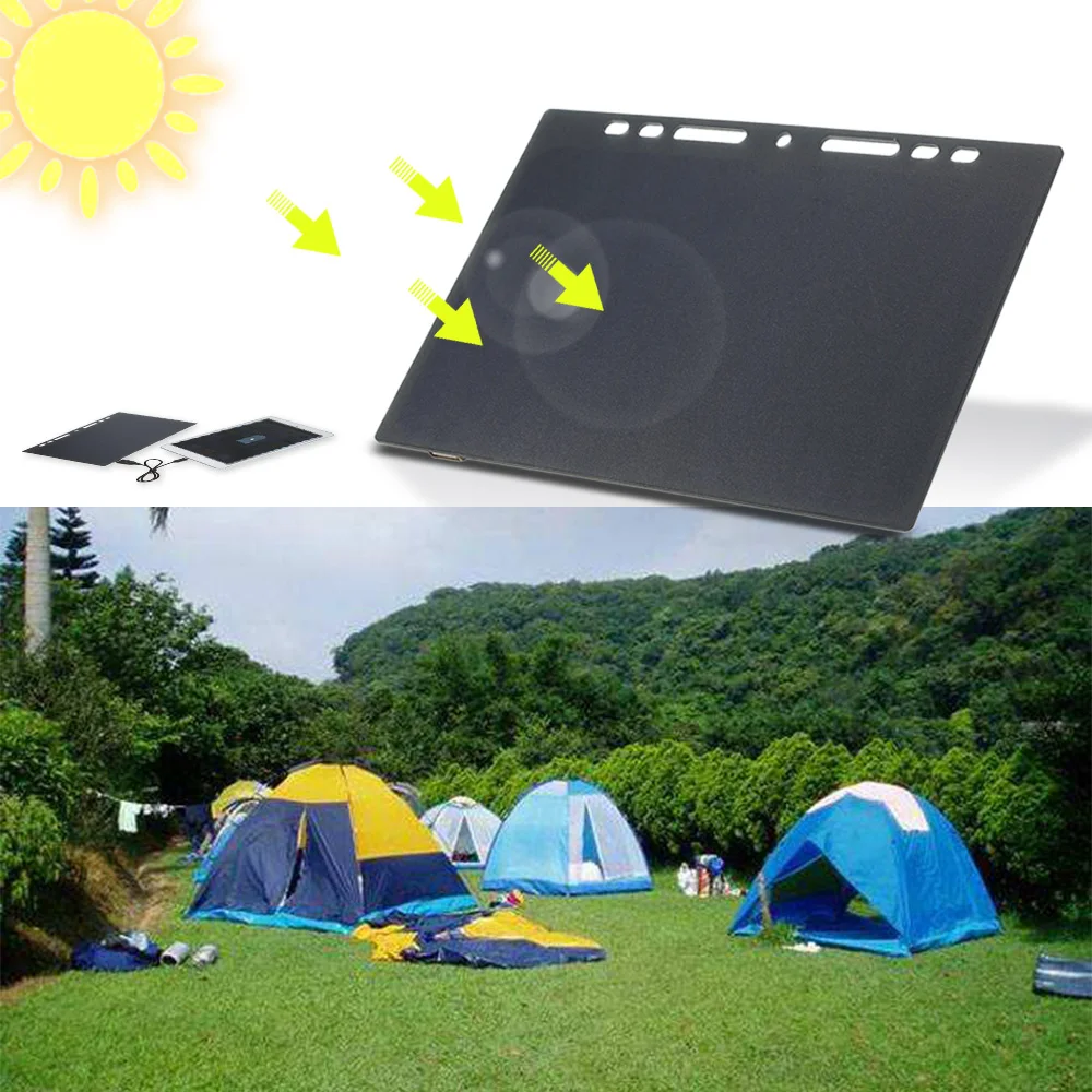 10W High Power Paper Shaped Mini Portable Monocrystalline Silicon Solar Panel Charger USB Port for Cell Phone Camping Riding
10W High Power Paper Shaped Mini Portable Monocrystalline Silicon Solar Panel Charger USB Port for Cell Phone Camping Riding