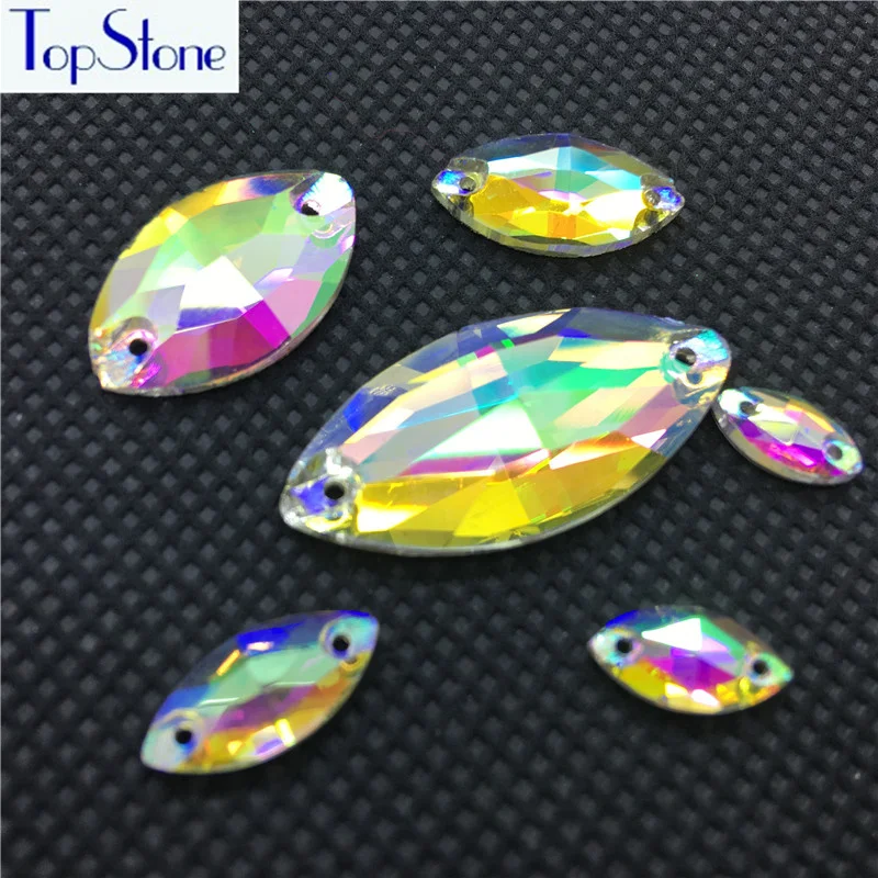AB Rhinestone Navette Sewing Glass Crystal Stones Strass Flatback Colors Marquise Sew On Rhinestone For Dress 
AB Rhinestone Navette Sewing Glass Crystal Stones Strass Flatback Colors Marquise Sew On Rhinestone For Dress