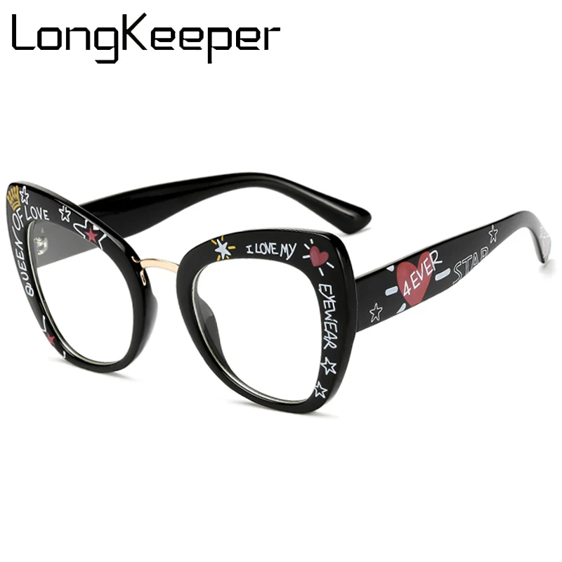 Oversized Black Glasses Frame Transparent Lens Women Cat Eye Eyewear Frames Female Fashion Brand Designer Glasses Gafas
Oversized Black Glasses Frame Transparent Lens Women Cat Eye Eyewear Frames Female Fashion Brand Designer Glasses Gafas