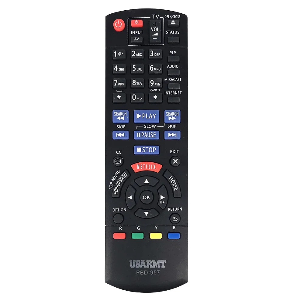 

New Replacement Remote Control PBD-957 BLU-RAY DVD Player For Panasonic DVD DMP-BD75 DMP-BD755 SC-BT350 SC-BT730 Controller
