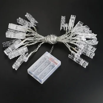 20 LED Photo Peg Clip Shape Hanging Pictures Fairy String Lights Battery Power _WK
20 LED Photo Peg Clip Shape Hanging Pictures Fairy String Lights Battery Power _WK