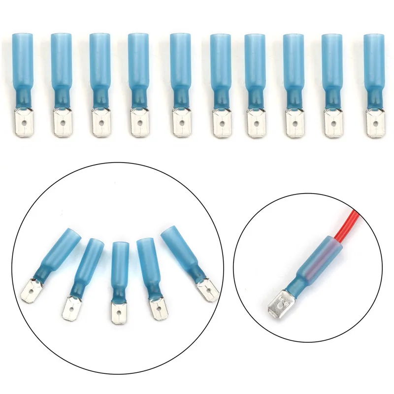 10Pcs Assorted Insulated Spade Crimp Terminals Electrical Wire Heat Shrink Connectors Set
10Pcs Assorted Insulated Spade Crimp Terminals Electrical Wire Heat Shrink Connectors Set