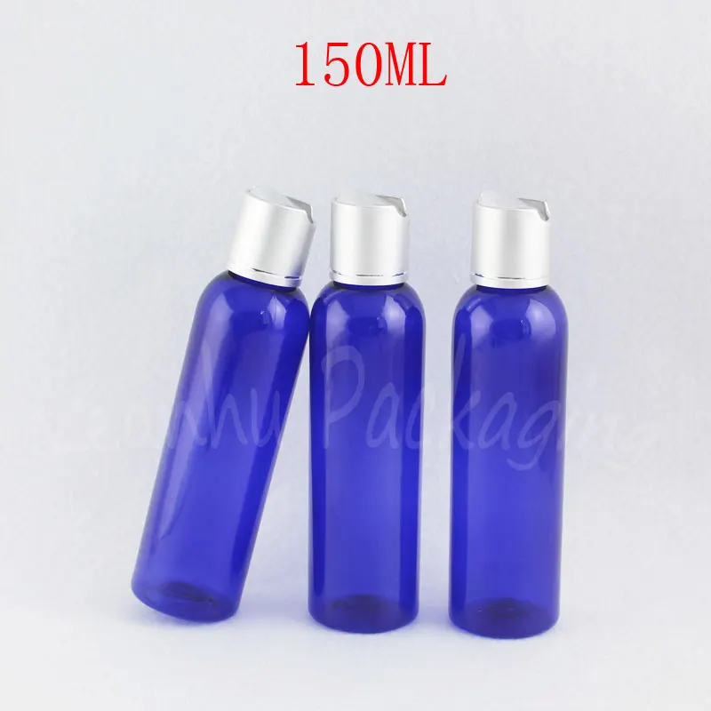 150ML Blue Round Plastic Bottle Silver Disc Top Cap , 150CC Lotion / Shower Gel Packaging Bottle , Empty Cosmetic Container
150ML Blue Round Plastic Bottle Silver Disc Top Cap , 150CC Lotion / Shower Gel Packaging Bottle , Empty Cosmetic Container