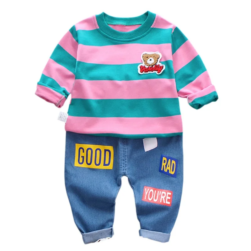 Cotton Autumn Clothing Set Casual Cartoon Striped Kid Suit Children Set Baby Clothing Boys Clothing Girl Clothing Baby Clothes
Cotton Autumn Clothing Set Casual Cartoon Striped Kid Suit Children Set Baby Clothing Boys Clothing Girl Clothing Baby Clothes