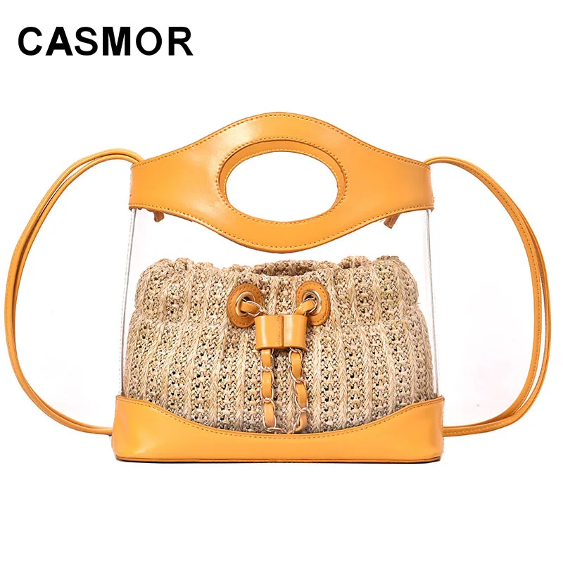 CASMOR 2019 Women Fashion Handbags Weave Straw Clear Transparent Messenger Bags Summer Beach Crossbody Shoulder Bag Female
CASMOR 2019 Women Fashion Handbags Weave Straw Clear Transparent Messenger Bags Summer Beach Crossbody Shoulder Bag Female