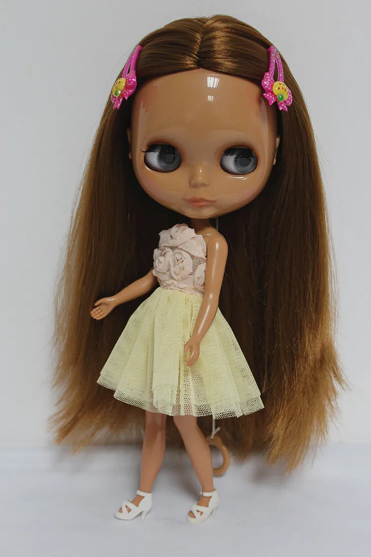 

Free Shipping big discount RBL-101DIY Nude Blyth doll birthday gift for girl 4colour big eyes dolls with beautiful Hair cute toy