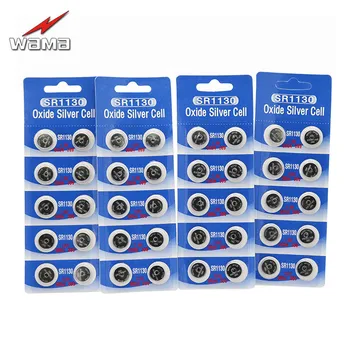 40pcs/lot Wama SR1130 SR1130SW 389/390 Silver Oxide 1.55V Mercury Free No Hg High Quality Button Cell Batteries for Casio Watch
40pcs/lot Wama SR1130 SR1130SW 389/390 Silver Oxide 1.55V Mercury Free No Hg High Quality Button Cell Batteries for Casio Watch